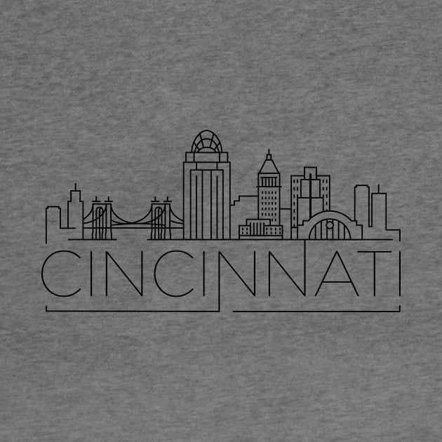 Cincinnati Minimal Skyline by kursatunsal